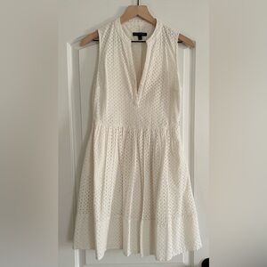 Banana Republic Cream Backless Eyelet Dress